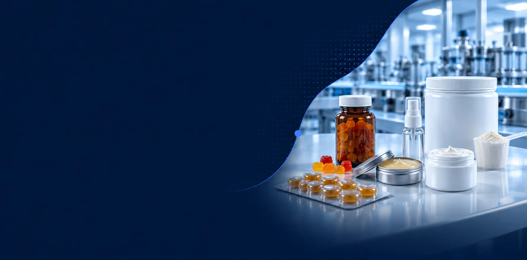 Consumer health products manufactured for private-label brands: lozenges, gummies, nutraceuticals, topicals and cosmetics