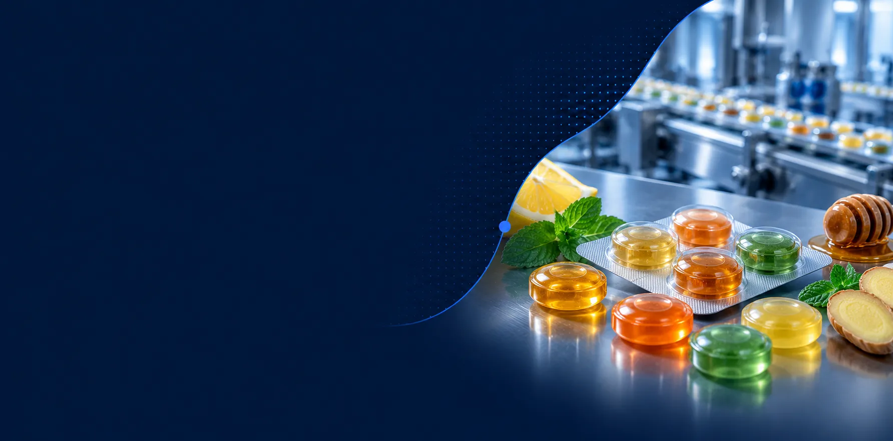 Herbal lozenges in blister packs, manufactured for private-label brands