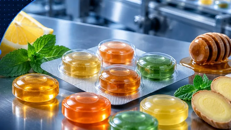 Herbal lozenges in a blister pack